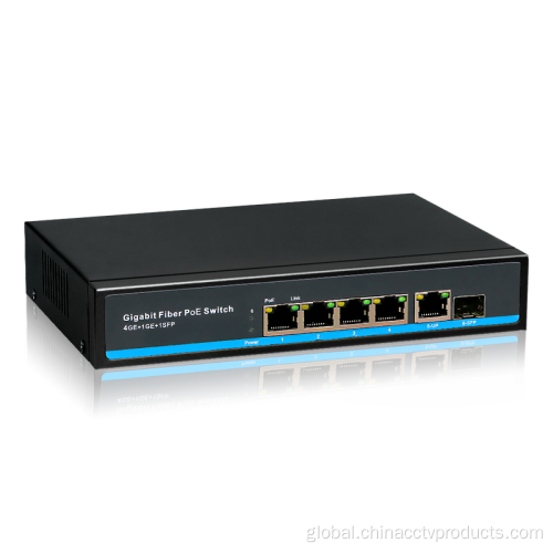 Full Gigabit Poe Switches 4port 1000Mbps high power PoE Switch price good Manufactory